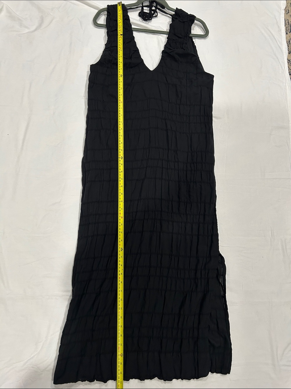 Free People Black Ruffled V-Neck Maxi Dress - Picture 5 of 9
